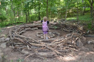 Sofie has no idea why this giant nest was created but I asked her to stand in it for a bit of scale.