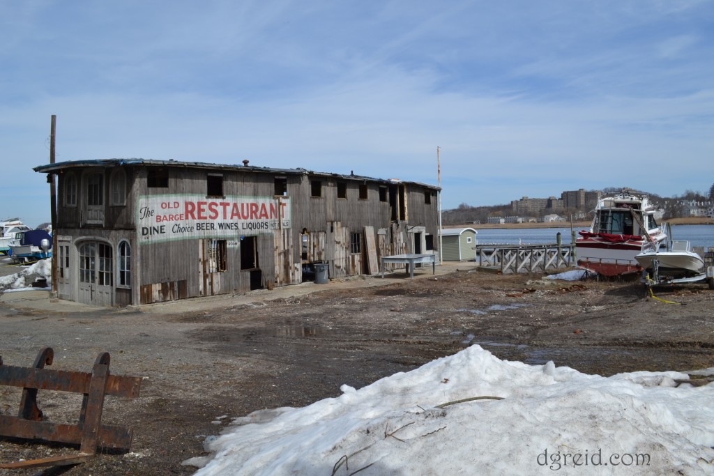 March 25, 2015 hence the snow still on the ground.