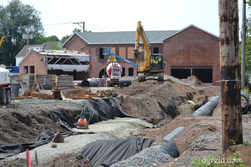 You can still see the ghost of the building on the brick.